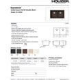 thumbnail image 5 of Houzer M-200U MOCHA Quartztone Series Granite Undermount 50/50 Double Bowl Kitchen Sink, Mocha, 5 of 8