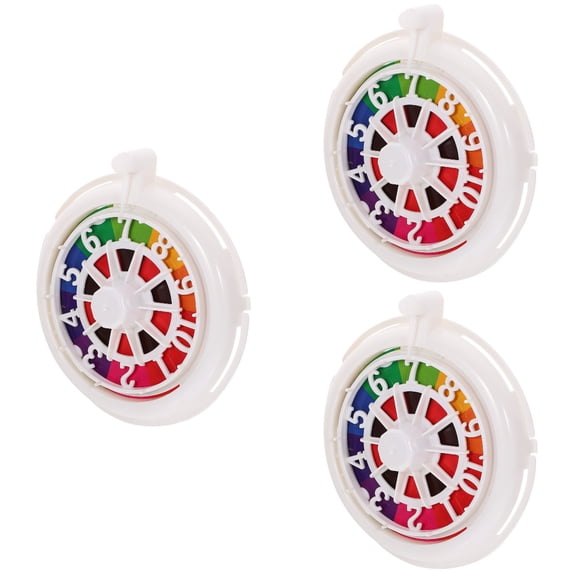 LABSERRON 3-Piece Poker Game Wheel Set, Simple Plastic Design, Fun Party Game Accessory for Game
