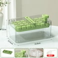 thumbnail image 4 of 28-Cavity Stackable Ice Cube Tray with Press Release – BPA-Free Food Grade PET+ABS, Odor-Proof & Transparent Design for Home/Party Use (7.5x4.3x3.5in) Green, 4 of 6