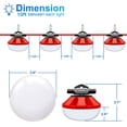 thumbnail image 4 of FungLam Heavy Duty LED Construction String Light, 50 Ft, 5 Lights, 5000 Lumens 50 Watts, Linkable, 4 of 5