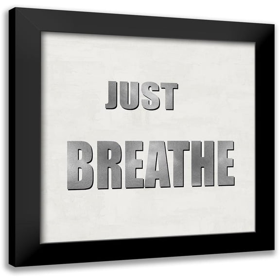 MacDowell, Jamie 12x12 Black Modern Framed Museum Art Print Titled - Just Breathe
