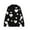 Black, variant on MOJOGO Cute Heart Print Sweater for Women Basic Crewneck Long Sleeve Pullover Tops Sweet Outfits for Valentine's Day Black Free Size