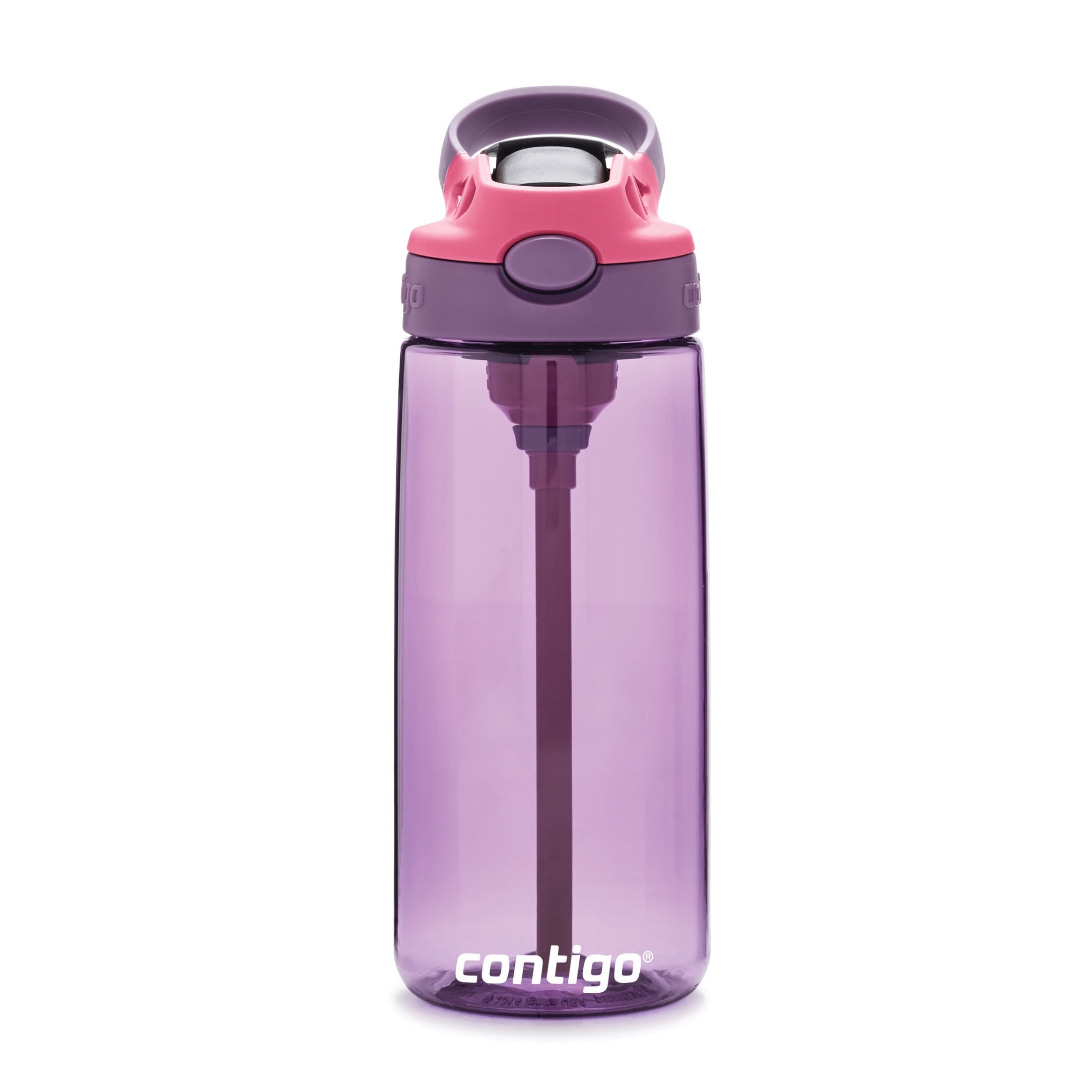 Contigo Kids Water Bottle with Redesigned AUTOSPOUT Straw Lid Eggplant & Punch, &nbsp;20 fl oz.