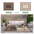 thumbnail image 2 of DEORAB Outdoor Rugs Waterproof Plastic Straw Mat 8'x10' Reversible for RV Patio Deck Beach Coffee & Beige, 2 of 5