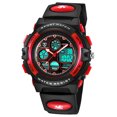 thumbnail image 1 of Reloj para niños, Reloj para niños Reloj Deportivo Digital multifunción Cronógrafo Impermeable Reloj para Exteriores con Alarma de luz LED para Regalo Niño de 6 a 12 años (Rojo), 1 of 5