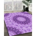 thumbnail image 3 of Ahgly Company Machine Washable Indoor Round Transitional Violet Purple Area Rugs, 8' Round, 3 of 7