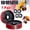 1 pair Red Steer Wheels, variant on Dazone Pallet Jack Replacement Steer Wheels Set - 7" x 2" Wheels with 6204-2RS Bearings (20mm ID) & Axle Hardware Kit - Non-Marking Steering Wheel Pair for Hand Truck