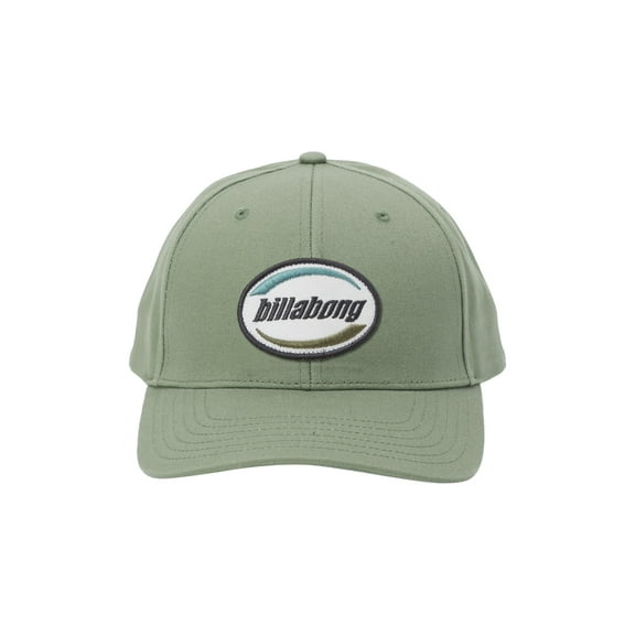 Billabong 6 Panel Mens Snapback Curved Peak Cap ~ Walled sage