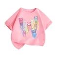 thumbnail image 5 of Gunia Toddler Girls T-Shirts Cute Butterfly Graphic Short Sleeve Fashionable Casual Summer Stylish Everyday Tee Soft Blend Shirts For Kids Tops Pink 2-4 Years, 5 of 5