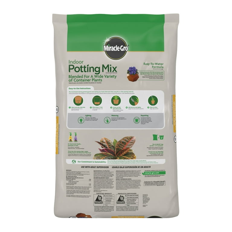 Miracle Gro Indoor Potting Mix Blended for Container Plants 16 qt