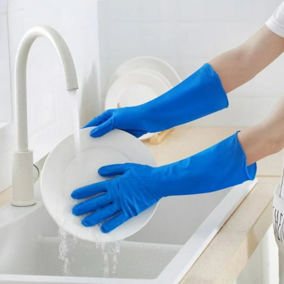 kitchen cleaning supplies Practical Household Kitchen Dishwashing Gloves And Household Cleaning Gloves Reusable Latex