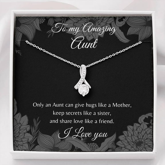 Personalized Alluring Beauty, Gift for aunt, Aunt Gift idea, Necklace, Aunt Birthday, Jewelry, from Niece to Aunt, Aunt Give from Niece, to my Aunt