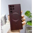 thumbnail image 1 of Soft Silicone Magnetic Magsafe Case For Samsung Galaxy S23 Ultra/ S23+/ S23 With Lens Camera Protector, 1 of 3