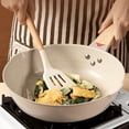 thumbnail image 4 of Espátula de silicona con mango de madera, espátula para cocinar, sartén antiadherente, utensilios de cocina para el hogar, utensilios de cocina de silicona blanca, olla, cuchara, 4 of 6