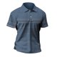thumbnail image 4 of Men's Golf Shirt Casual Sports V Neck Ribbed Collar Short Sleeve Fashion Casual Solid Color Plain Spring & Summer Regular Fit L, 4 of 4