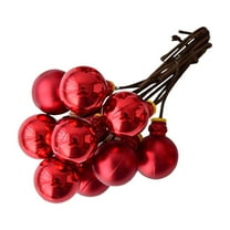 Nmdmisc 4Pcs Christmas Berries Stems Artificial Berry Stems for Christmas Tree Ornaments Crafts Holiday and Home Decor 3.15"(Red)