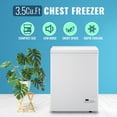 thumbnail image 6 of DEMULLER 3.5 Cu. ft Mini Fridge with Freezer Compact Small Deep Freezers for Dorm Office 63-White, NEW, 6 of 8