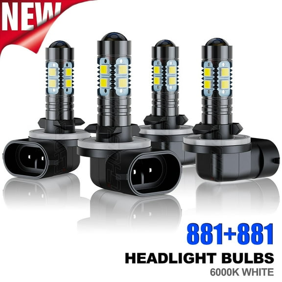For Polaris Sportsman 500 550 570 600 700 800 XP - 4Pcs LED Headlight Bulbs 6000K White