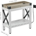 thumbnail image 3 of ZEXVIDA Narrow Side Table, End Table,Sofa Side Table, End Table Nightstand for Bedroom, Living Room, Small Spaces with 2 USB and 2 Power Outlets(with Outlets, White), 3 of 9