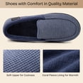 thumbnail image 4 of EverFoams Men's Comfort Memory Foam Moccasin Slippers Breathable Terry Cloth House Shoes with Anti-Skid Rubber Sole, 4 of 8