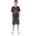 thumbnail image 2 of Boys Youth Big Kids Athletic Active Performance Sports 4 Piece Graphic T-Shirt Top and Basketball Short Set, 2 of 6