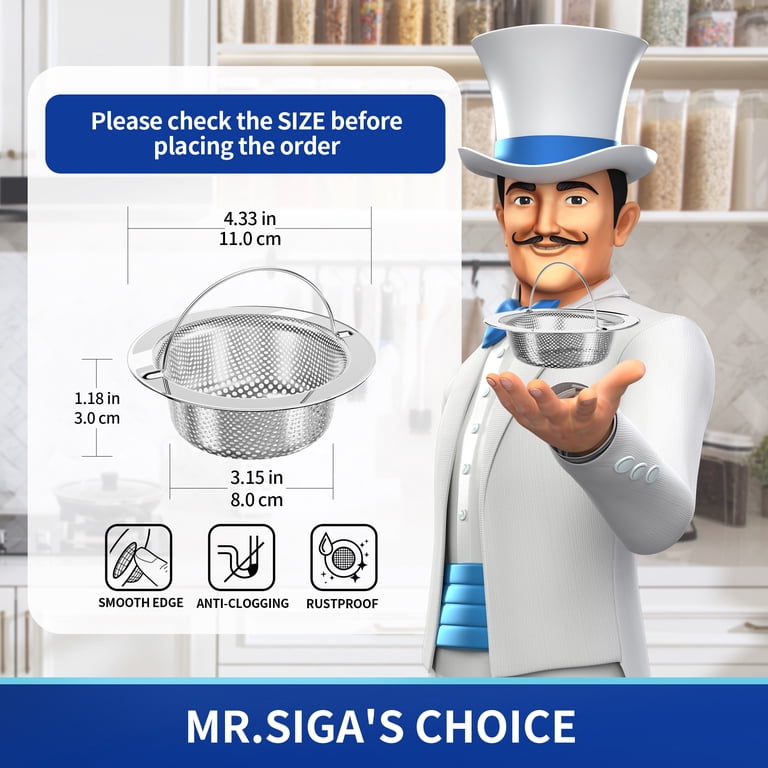 MR.SIGA Stainless Steel Sink Drain Strainer, 2-Pack photo 7