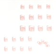 thumbnail image 3 of 24 piezas Uñas postizas cortas cuadradas xiang patrón de uñas francesas blancas, 3 of 4