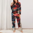 thumbnail image 2 of Sikiie Abstract Colorful Skull Art Pajamas for Women Set, Womens Pajama Sets, Lounge Sets for Women, 2pjs for Women-Small, 2 of 7