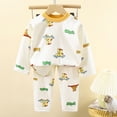 thumbnail image 2 of Ccpelsie Kids Toddler Girls and Boys Clothes Outfits Long Sleeve Cute Top Elastic Waist Pants Spring Summer Clothing Set(Green,18-24 Months), 2 of 5