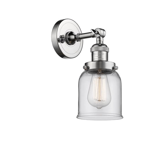 Innovations 1-LT Vintage LED Small Bell 5" Sconce - Polished Chrome - 203-PC-G52-LED