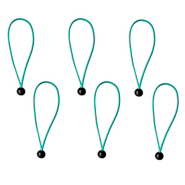 6pcs 3mm 15cm Bola Cuerda Bungee para toldo de servicio Verde shamjiam Pelota Bungee Rope 6 "