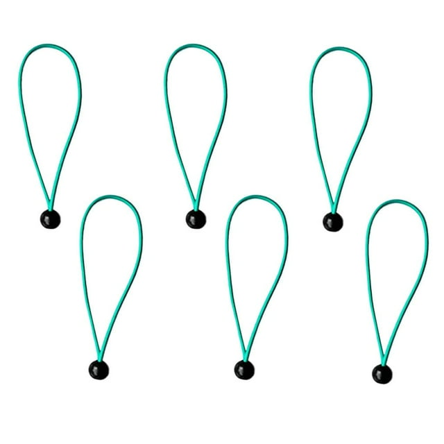 6pcs 3mm 15cm Bola Cuerda Bungee para toldo de servicio Verde shamjiam Pelota Bungee Rope 6 "