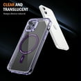 thumbnail image 2 of Magnetic for iPhone 12 Case, [Compatible with MagSafe] [Full Camera Protection] [10FT Drop Protection] Non-Yellowing Shockproof Protective Slim Phone Case for iPhone 12,Purple, 2 of 7