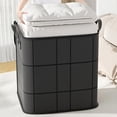 thumbnail image 4 of 4 PCS 140L Plaid Storage Bags, Foldable Clothes Storage Bins with Reinforced Handles, Closet Organizer Containers for Sweaters, Comforters, Bedding & Linen Sheets, Home & Dorm UseS, 4 of 7