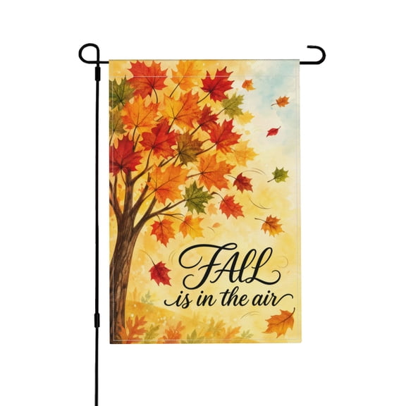Garden Flag 12x18 Inch Fall Leaves Design Outdoor Seasonal Decor
