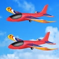 thumbnail image 1 of Daupanzees 2 pcs Foam Airplane Toys, Foam Glider, Outdoor Flying Toy Gifts for Kids 4-12Y, Throw Plane Boy Toys Outside Summer Games Red, 1 of 8