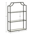 thumbnail image 6 of Kate and Laurel Ciel 3 Tiered Wall Shelf, 20 x 30, Black, Decorative Floating Shelf Storage and Wall Organizer, 6 of 7
