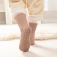 thumbnail image 2 of CPNG CPNG Kid Girls Fuzzy Socks Solid Color Coral Fleece Non Slip Floor Socks Comfy Fluffy Lined and Thickened Short Warm and Lint Free Autumn Winter Socks, 2 of 8