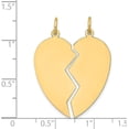 thumbnail image 3 of Solid 14K Yellow Gold 2 piece Heart Charm Set - 33mm, 3 of 5
