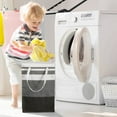 thumbnail image 5 of 4-Pack Extra Large Laundry Basket, Waterproof, Freestanding Laundry Hamper, Collapsible Tall Clothes Hamper with Extended Handles for Clothes Toys, 100L/26.42 gal, Black&Grey&White, 5 of 8