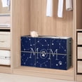 thumbnail image 6 of Set of 6 Collapsible Oxford Fabric Storage Cubes with Handles, Foldable Closet Organizer Bins for Clothes, Toys, Shelves, Home & Kitchen Celestial Map 'MOM' Letters, 6 of 7