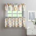 thumbnail image 2 of Country Boho Curtains 24" Short - 3 Panel Floral Farmhouse Set with Vintage Botanicals, Rustic Rod Pocket Treatment, 2 of 3