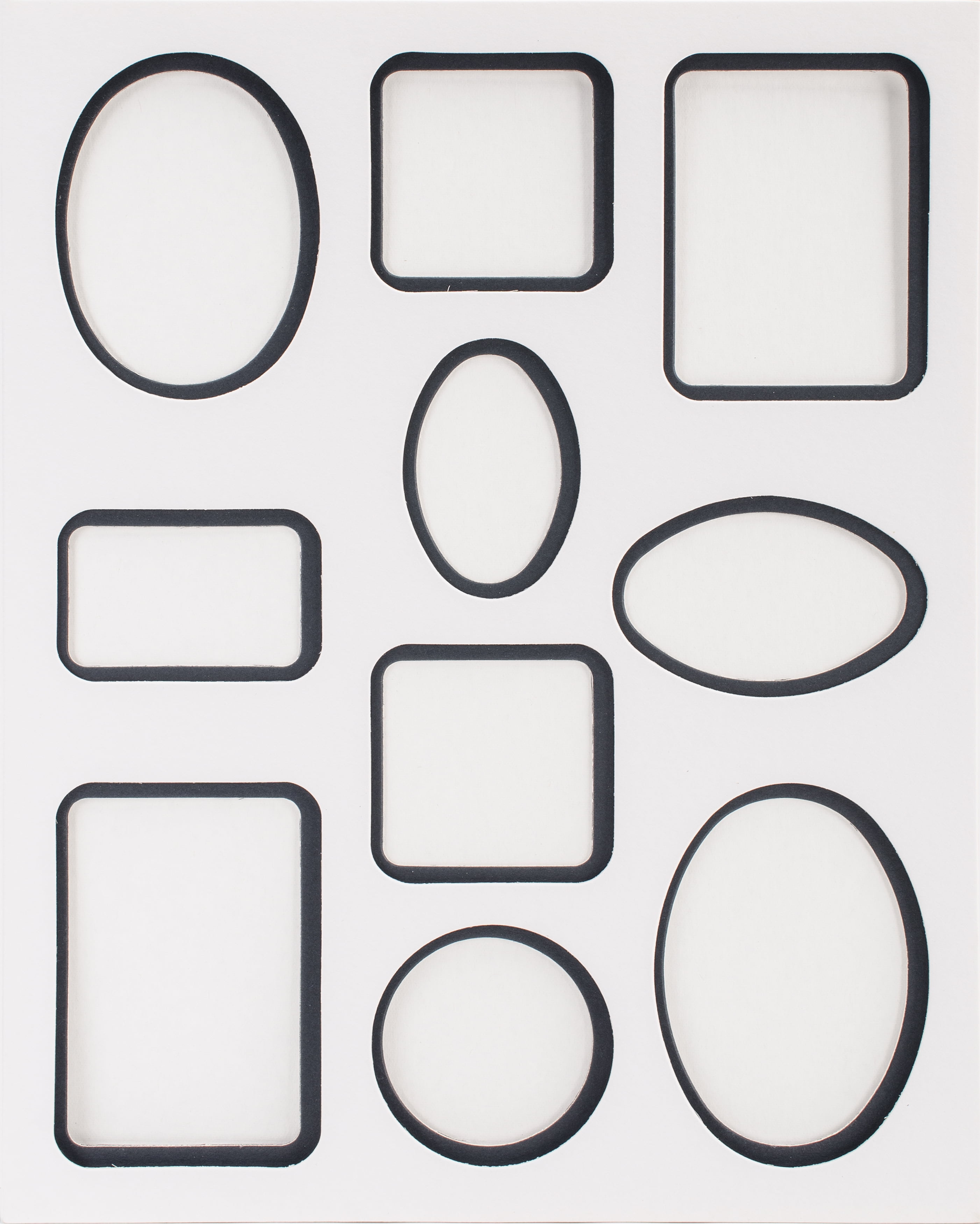 Photo Mat 11 X14 Double W Multiple Openings White W Black