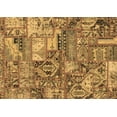 thumbnail image 1 of Ahgly Company Indoor Rectangle Abstract Brown Modern Area Rugs, 2' x 5', 1 of 4