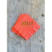 50pcs Personalized Holiday Napkins, Monogrammed, Beverage, Thanksgiving, Christmas Party, Hanukkah Party, New Years - Custom Cocktail Paper Napkins Decorative, Wedding napkins for reception 5"x5"