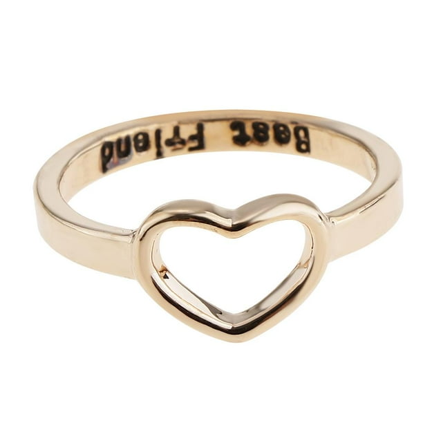 Anillos de dedo de nudillo Sunnimix Joyería De Mujer Corazón ón Hueco Oro