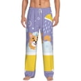 thumbnail image 2 of Picia Corgi Washing in Bathtub Mens Soft Woven Cotton Elastic Waistband Sleep Pajama Pant Lounge Sleep Pant With Pockets And Drawstring-Medium, 2 of 9