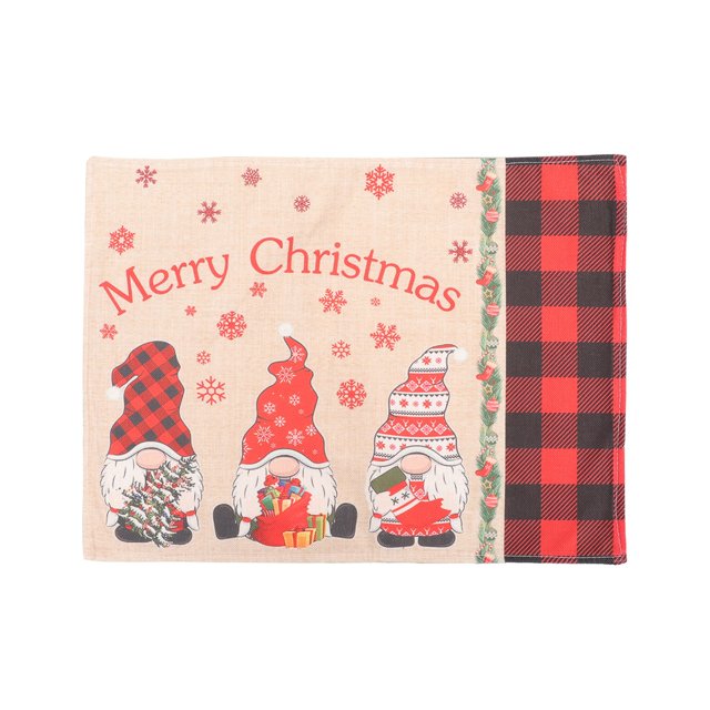 Indoor Christmas Decoration Family Table Dinner Chair Back Decoration Table Flag Placemat Tableware Set Dining Room Decoration