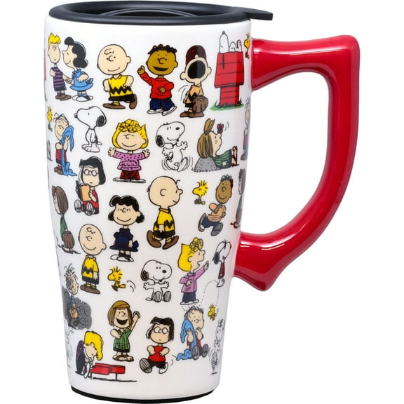 PEANUTS CERAMIC 20 OUNCE TRAVEL MUG