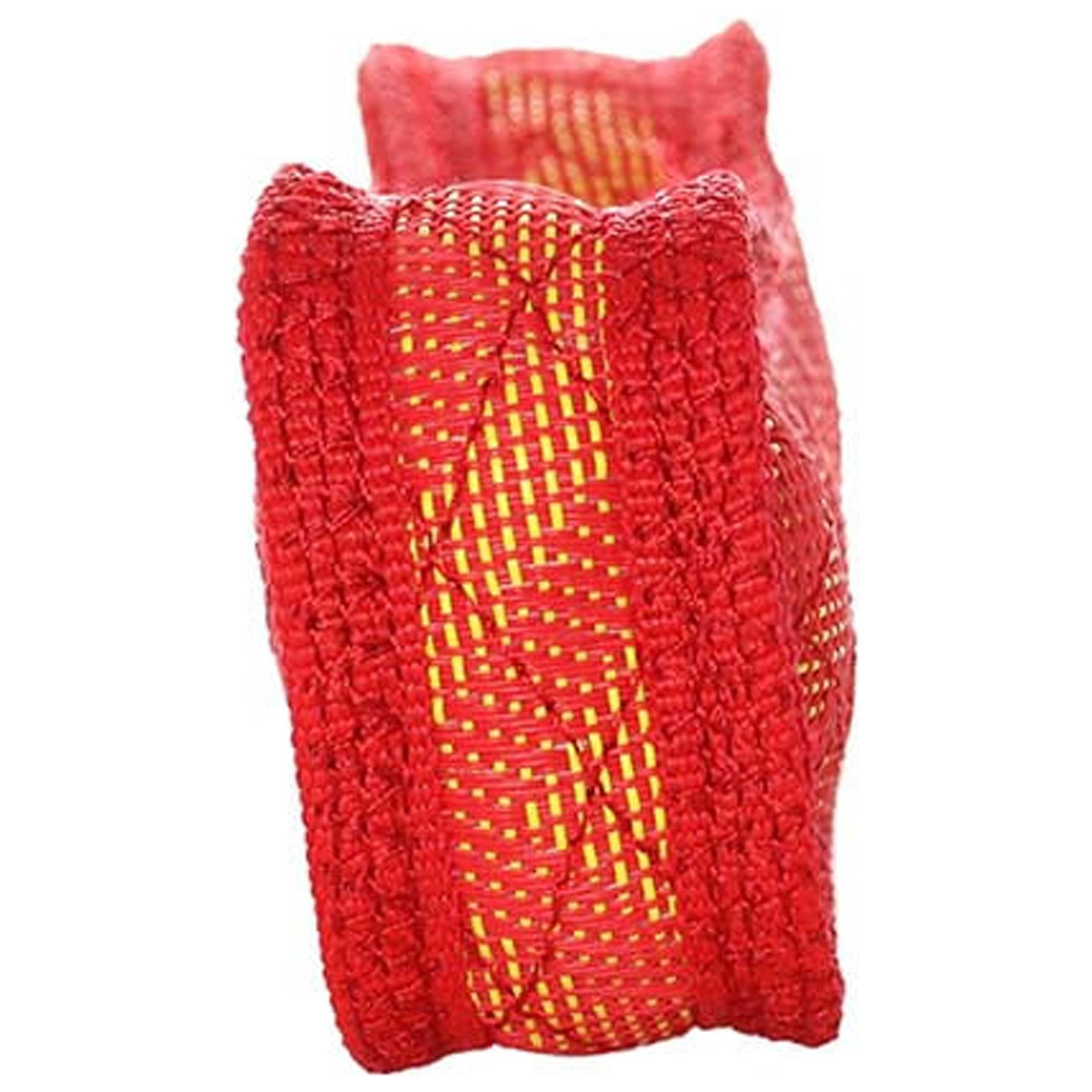 DuraForce Jr Bone ZigZag Red-Red, 2-Pack, Durable Woven Mesh Fiber Squeaky Dog Toy